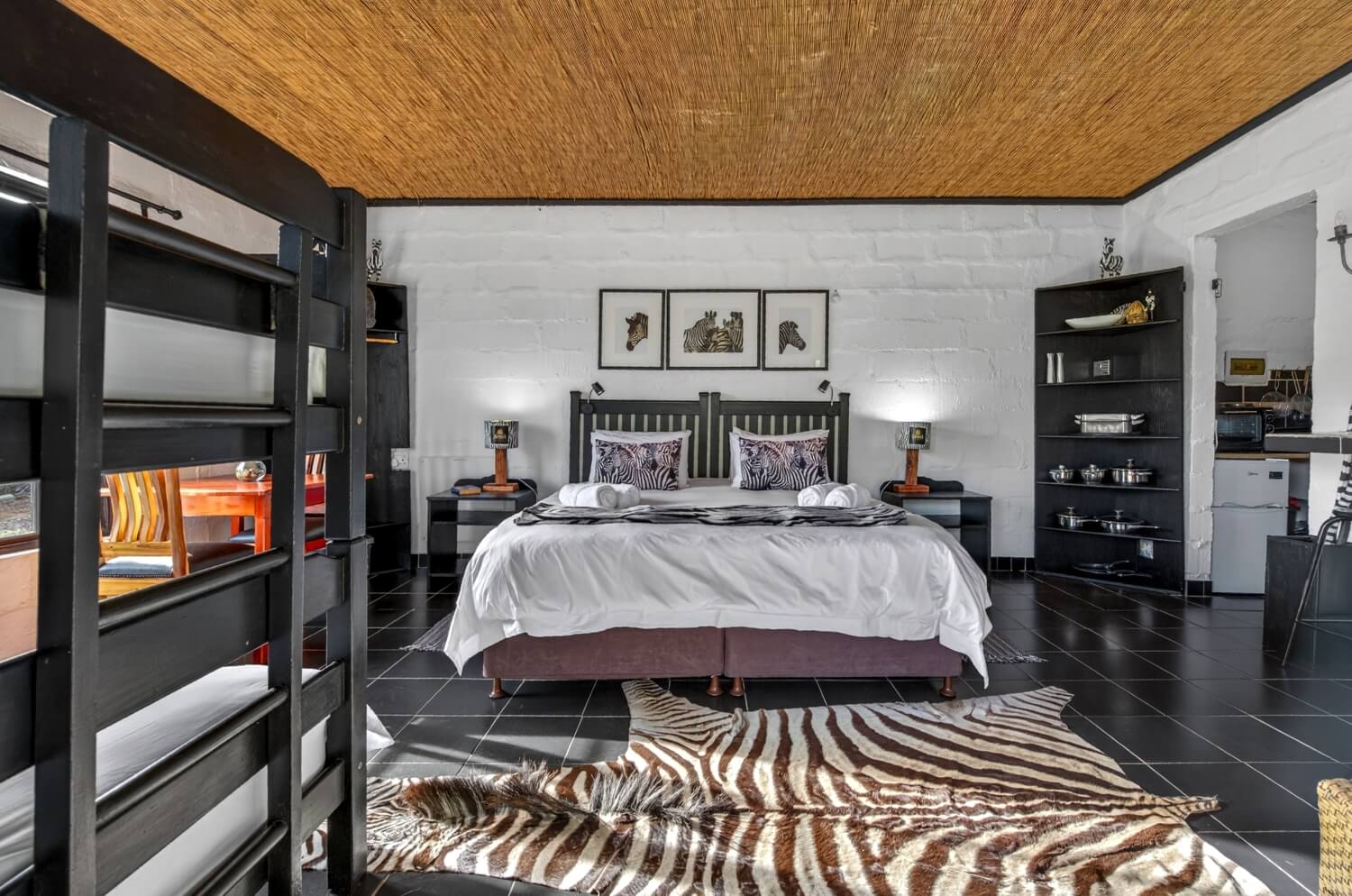 Zebra Chalet Room Frontal