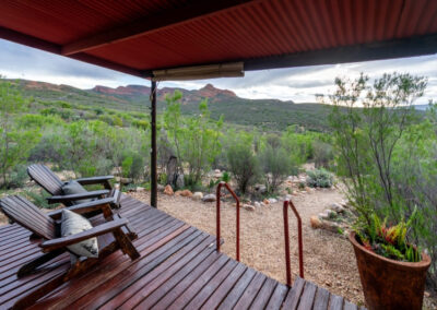Nguni Chalet 6 Self-catering Nguni Chalet with views of the Klein Karoo plains