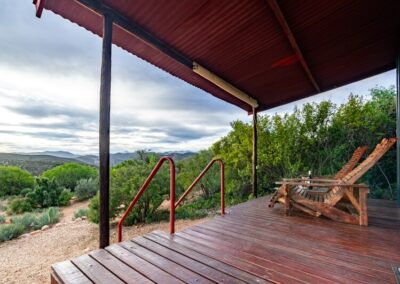 Springbok Chalet 6 Springbok chalet's private veranda with views of the surrounding mountains